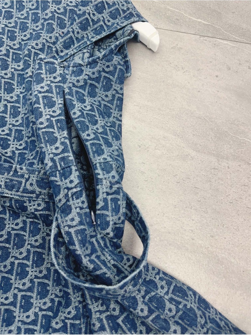 Dior Sleeveless Monogram Denim Dress in Blue - Picture 7 of 9